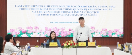 Đoàn công tác Bộ Tư pháp làm việc với UBND phường Hải Châu