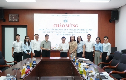 ĐOÀN CÔNG TÁC PHƯỜNG CỬA NAM (THÀNH PHỐ HÀ NỘI) THĂM VÀ LÀM VIỆC TẠI PHƯỜNG HẢI CHÂU