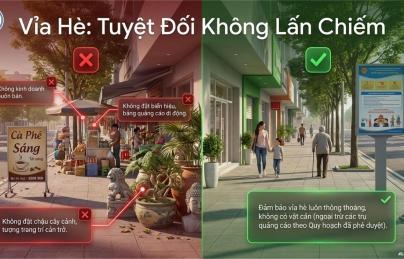 Lập lại trật tự vỉa hè, trả lối đi cho người dân Lập lại trật tự vỉa hè, trả lối đi cho người dân