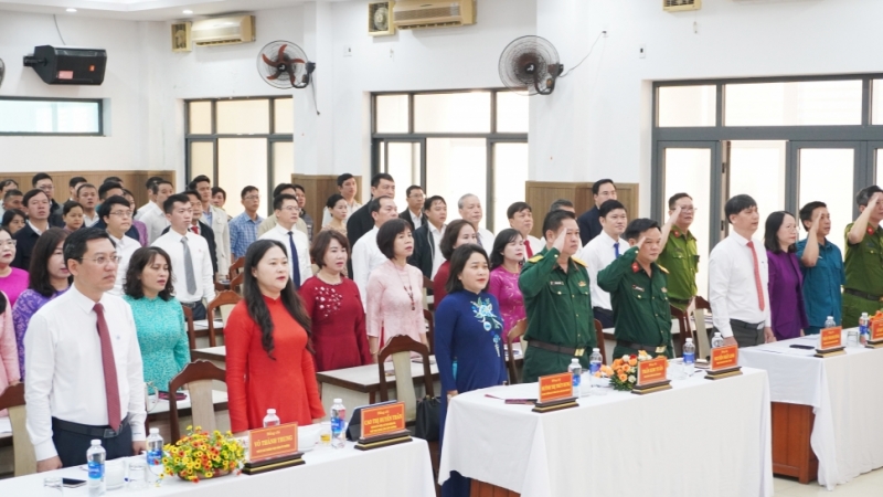 Đảng uỷ phường Hải Châu tổ chức lễ chào cờ đầu năm, triển khai nhiệm vụ 2026