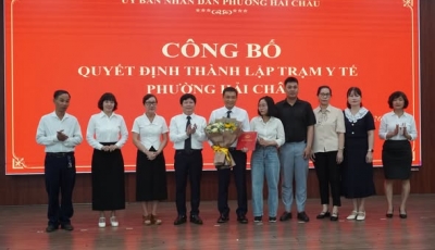 CÔNG BỐ QUYẾT ĐỊNH THÀNH LẬP TRẠM Y TẾ PHƯỜNG HẢI CHÂU CÔNG BỐ QUYẾT ĐỊNH THÀNH LẬP TRẠM Y TẾ PHƯỜNG HẢI CHÂU