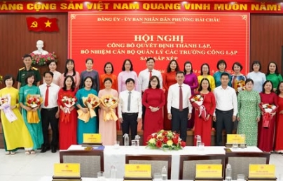 Hải châu công bố quyết định thành lập tổ chức, bổ nhiệm cán bộ quản lý các trường công lập trên địa bàn phường sau sắp xếp Hải châu công bố quyết định thành lập tổ chức, bổ nhiệm cán bộ quản lý các trường công lập trên địa bàn phường sau sắp xếp