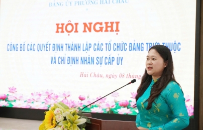 Công bố, trao quyết định thành lập các tổ chức đảng trực thuộc phường Hải Châu Công bố, trao quyết định thành lập các tổ chức đảng trực thuộc phường Hải Châu